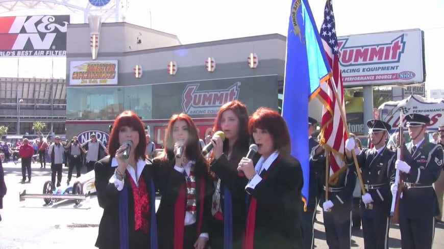 MJ2 singing The National Anthem at the NHRA Las Vegas Nationals