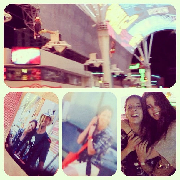 Repost from @mj2twins: Ziplining at Fremont Street Downtown Las Vegas